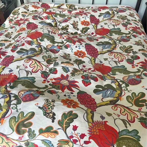 Anthropologie Multicolor Floral Queen Duvet Cover - Picture 1 of 2